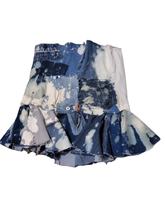 Load image into Gallery viewer, Artisan underbust denim corset orange
