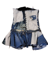 Load image into Gallery viewer, Artisan underbust denim corset pockets
