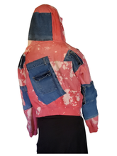 Load image into Gallery viewer, Artisan pink cropped women's hoodie

