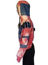 Load image into Gallery viewer, Artisan pink cropped women's hoodie
